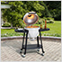 20-Inch Charcoal Kamado Grill with Pizza Stone and Wheels (White)