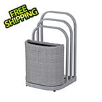 Sunjoy Group Rust-Proof Aluminum Towel Rack and Hamper (Grey)