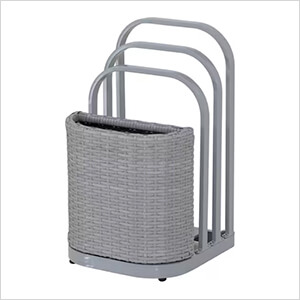 Rust-Proof Aluminum Towel Rack and Hamper (Grey)