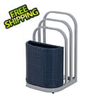 Sunjoy Group Rust-Proof Aluminum Towel Rack and Hamper (Navy)