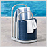 Rust-Proof Aluminum Towel Rack and Hamper (Navy)