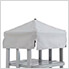 Aluminum Pool Towel Valet with 2-tier Shelves and Wicker Storage Basket (Grey)
