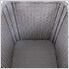 Aluminum Pool Towel Valet with 2-tier Shelves and Wicker Storage Basket (Grey)