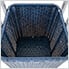 Aluminum Pool Towel Valet with 2-tier Shelves and Wicker Storage Basket (Navy)