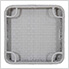 24 x 24 Inch Wicker Floating Tray with Aluminum Frame (Grey)