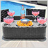 24 x 24 Inch Wicker Floating Tray with Aluminum Frame (Grey)