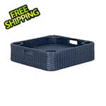 Sunjoy Group 24 x 24 Inch Wicker Floating Tray with Aluminum Frame (Navy)