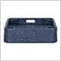 24 x 24 Inch Wicker Floating Tray with Aluminum Frame (Navy)