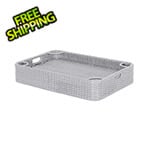 Sunjoy Group 36 x 24 Inch Wicker Floating Tray with Aluminum Frame (Grey)