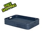 Sunjoy Group 36 x 24 Inch Wicker Floating Tray with Aluminum Frame (Navy)