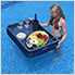 36 x 24 Inch Wicker Floating Tray with Aluminum Frame (Navy)