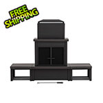 Sunjoy Group Outdoor Fireplace with Wood Storage and Chimney (Brown)