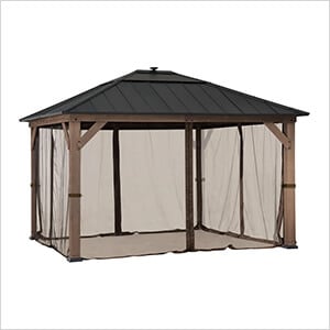 Replacement Mosquito Netting for 11 x 13 Hardtop Gazebo (Brown)