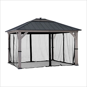 Replacement Mosquito Netting for 11 x 13 Hardtop Gazebo (Black)