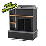 Sunjoy Group 42-Inch Aukland Steel Wood Burning Fireplace with Log Holders, Poker and Cover