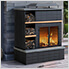 42-Inch Aukland Steel Wood Burning Fireplace with Log Holders, Poker and Cover