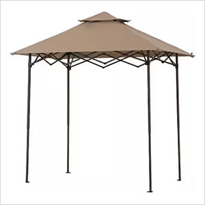 5 x 8-ft Pop-Up Barbecue Gazebo with Magnetic LED Light and Carrying Bag (Brown)