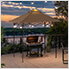 5 x 8-ft Pop-Up Barbecue Gazebo with Magnetic LED Light and Carrying Bag (Brown)