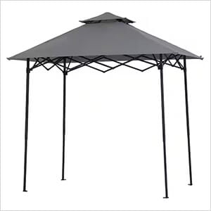 5 x 8-ft Pop-Up Barbecue Gazebo with Magnetic LED Light and Carrying Bag (Grey)