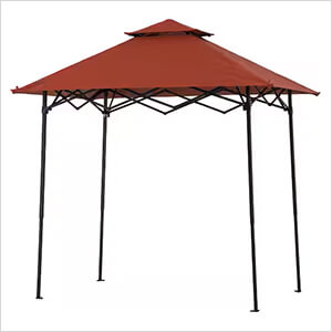 5 x 8-ft Pop-Up Barbecue Gazebo with Magnetic LED Light and Carrying Bag (Red)