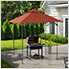 5 x 8-ft Pop-Up Barbecue Gazebo with Magnetic LED Light and Carrying Bag (Red)