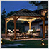 11 x 11 Wooden 2-Tier Aluminum Hardtop Gazebo with Ceiling Hook