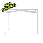Sunjoy Group 10 x 10 Metal Pergola with White Sling Fabric Canopy