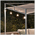 10 x 10 Metal Pergola with White Sling Fabric Canopy