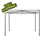 Sunjoy Group 10 x 10 Metal Pergola with Grey Sling Fabric Canopy