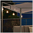 10 x 10 Metal Pergola with Grey Sling Fabric Canopy