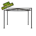 Sunjoy Group 10 x 10 Metal Pergola with Black Sling Fabric Canopy
