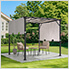 9 x 9 Steel Frame Pergola with Adjustable Canopy Roof (Light Gray)