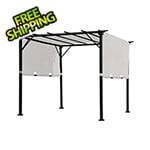 Sunjoy Group 9 x 9 Steel Frame Pergola with Adjustable Canopy Roof (White)