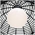 Outdoor Wicker Chandelier Hanging Light Fixture with Remote Control (Black)
