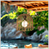 Outdoor Wicker Chandelier Hanging Light Fixture with Remote Control (Light Brown)
