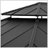 12 x 16 Wooden 2-Tier Aluminum Hardtop Gazebo with Ceiling Hook (Black Roof)