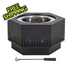 Sunjoy Group 28-Inch Black Steel Wood Burning Outdoor Smokeless Fire Pit