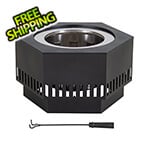 Sunjoy Group 28-Inch Black Steel Wood Burning Outdoor Smokeless Fire Pit