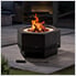 28-Inch Black Steel Wood Burning Outdoor Smokeless Fire Pit