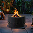 28-Inch Black Steel Wood Burning Outdoor Smokeless Fire Pit