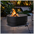 38-Inch Black Steel Wood Burning Outdoor Smokeless Fire Pit