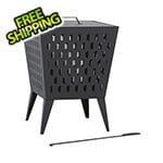 Sunjoy Group 18-Inch Black Steel Outdoor Wood Burning Backyard Fire Pit
