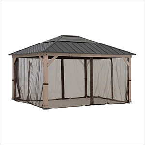 Replacement Mosquito Netting for 13 x 15 Wood Frame Gazebo (Brown)