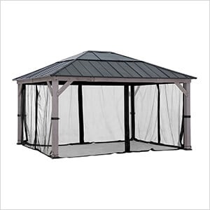 Replacement Mosquito Netting for 13 x 15 Wood Frame Gazebo (Black)