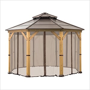 Replacement Mosquito Netting for 13 x 13 Hardtop Gazebo (Brown)