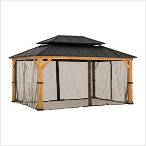 Replacement Mosquito Netting for 12 x 16 Wood-Framed Gazebos (Brown)