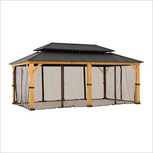 Replacement Mosquito Netting for 12 x 20 Hardtop Gazebos (Brown)