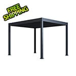 Paragon Outdoor Grand Tuscan 10 x 12 ft. Grey Louvered Pergola