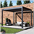 Grand Tuscan 10 x 12 ft. Grey Louvered Pergola