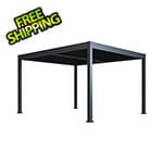 Paragon Outdoor Grand Tuscan 12 x 14 ft. Grey Louvered Pergola